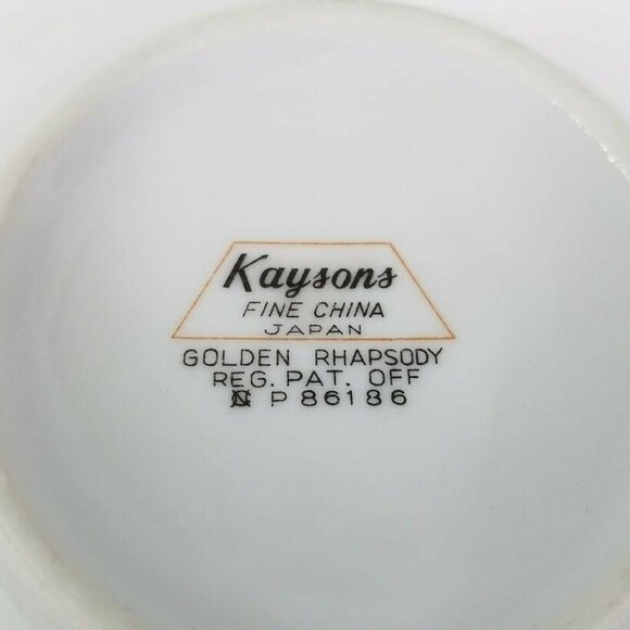 Kaysons Fine China Sugar Bowl Golden Rhapsody Japan Vintage 60s Gold Trim MCM - Picture 8 of 8